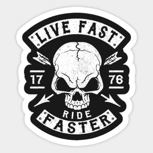 BIKER - LIVE FAST RIDE FASTER Sticker